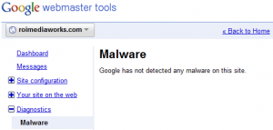 Webmaster Tools - Malware_notification